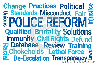 Police Reform Word Cloud Stock Photo