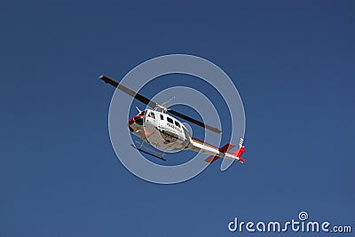 Police Rescue Helicopter Stock Photo