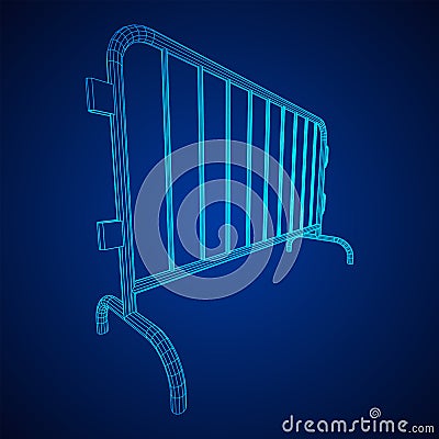 Police riot fence. Vector illustration. Vector Illustration