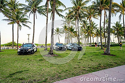 Police on the scene Miami Beach Spring Break 2021 Editorial Stock Photo