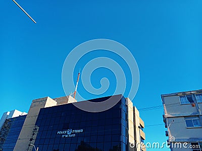 Police Station building in Tel Aviv city Editorial Stock Photo