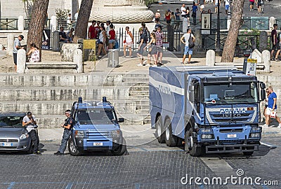 Police street patrol Editorial Stock Photo