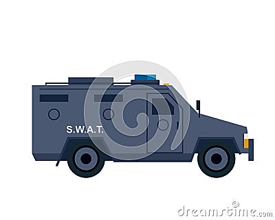 Police swat van icon Vector Illustration