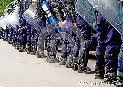 Police troops Stock Photo