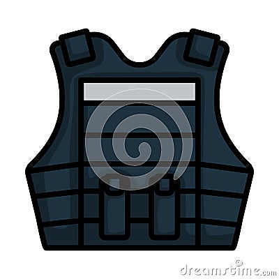 Police Vest Icon Vector Illustration