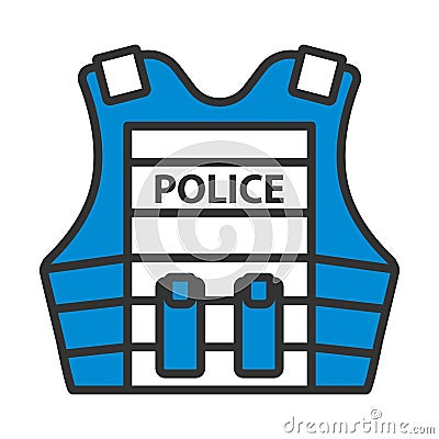 Police Vest Icon Vector Illustration