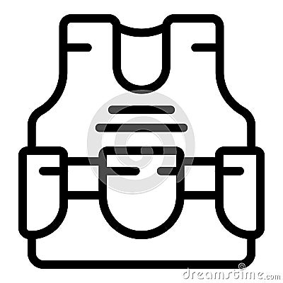 Police vest icon outline vector. Bullet proof Stock Photo