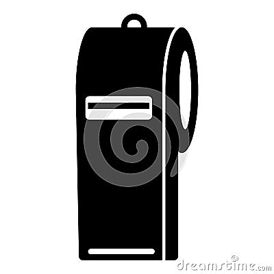 Police whistle icon, simple style Vector Illustration