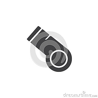 Police whistle vector icon Vector Illustration