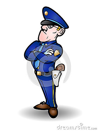 Policeman figure Cartoon Illustration