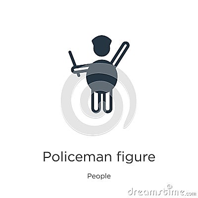 Policeman figure icon vector. Trendy flat policeman figure icon from people collection isolated on white background. Vector Vector Illustration