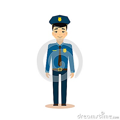 Policeman Vector Illustration. Vector Illustration