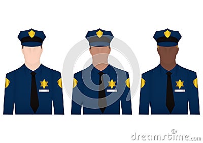 policemen. Vector illustration decorative design Vector Illustration