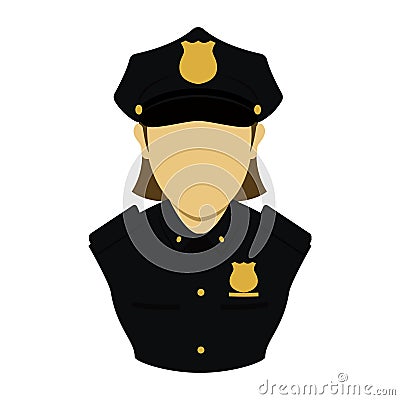 Policewoman. Vector illustration decorative design Vector Illustration