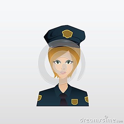 policewoman. Vector illustration decorative design Vector Illustration