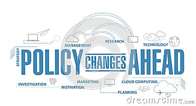 Policy changes ahead diagram plan concept Stock Photo