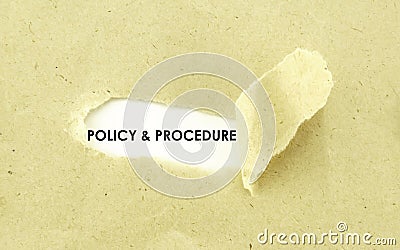 POLICY AND PROCEDURE Stock Photo