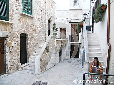 Polignano life Editorial Stock Photo