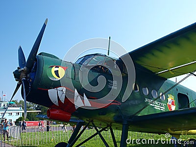 Polish Antonov An-2 SP Wiedenczyk, Radom, Poland Editorial Stock Photo