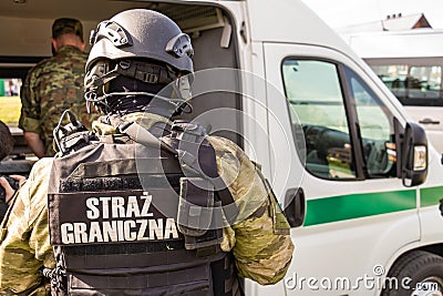 Polish border guard tactical unit officer Editorial Stock Photo