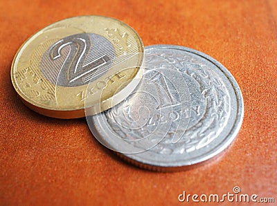 Polish coins Stock Photo