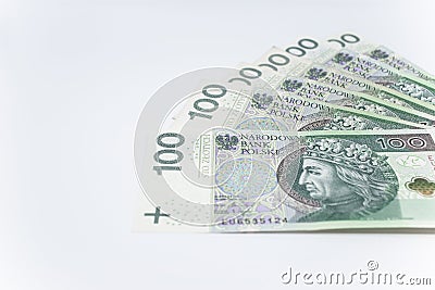 One hundred zlotys. Polish bank note Stock Photo