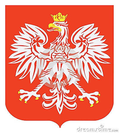 Polish eagle emblem. Vector Illustration