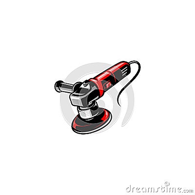 polish machine - car detailing illustration vector Vector Illustration