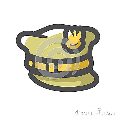 Polish Military Hat Vector icon Cartoon illustration. Vector Illustration