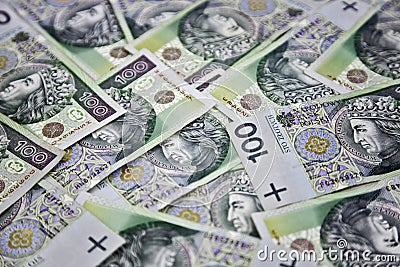 Polish money 100 zloty Stock Photo