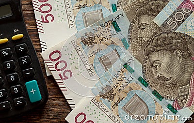 Polish money the highest denomination Stock Photo