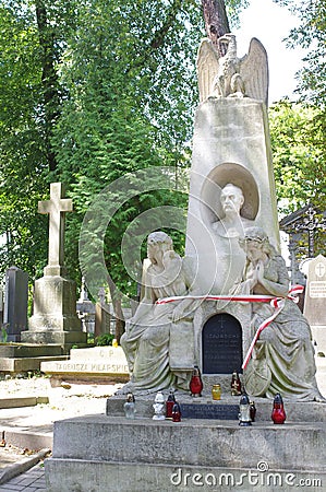 The Lychakowsi Cemetery in Lviv, Ukraine Editorial Stock Photo