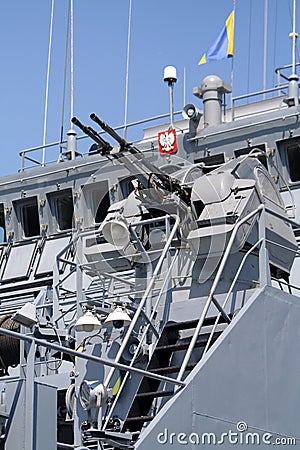 Polish navy ship Stock Photo