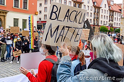 Polish peaceful protest against racism and hatred Editorial Stock Photo