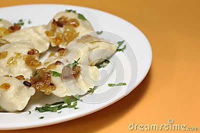 Polish pierogi Stock Photo