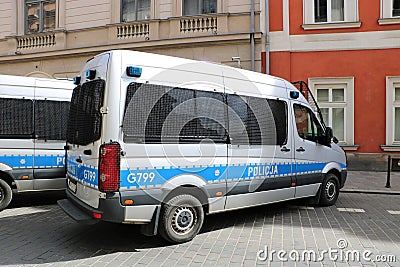 Polish police vehicle Editorial Stock Photo