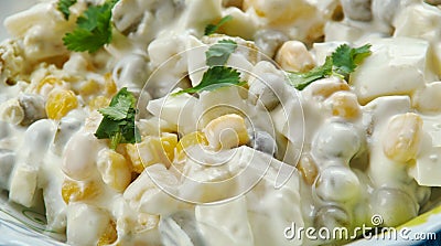 Polish vegetable salad Stock Photo