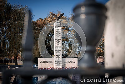 The Polish War Memorial in West London Editorial Stock Photo