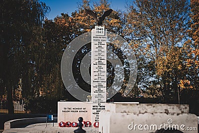 The Polish War Memorial in West London Editorial Stock Photo