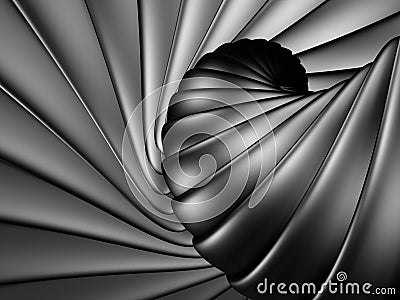 Polished chrome abstract metal background Cartoon Illustration