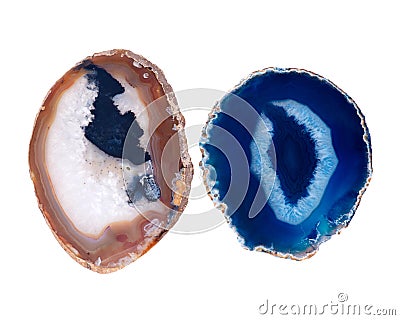 Polished colorful agate stones Stock Photo