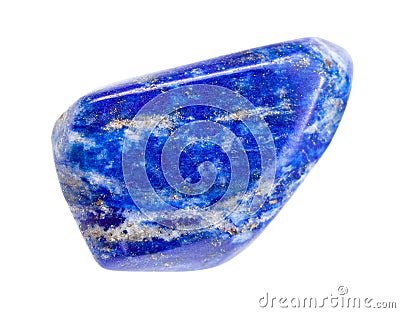 polished Lapis lazuli (Lazurite) gem isolated Stock Photo