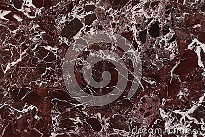 The polished red marble. Texture. The finishing stone. Stock Photo