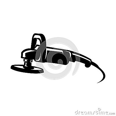 Polisher vector. Car detailer machine vector image isolated Vector Illustration