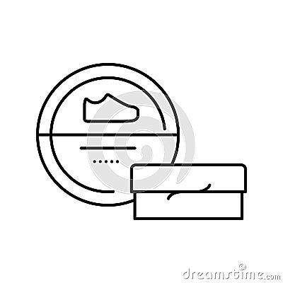 polishing paste shoe care line icon vector illustration Vector Illustration