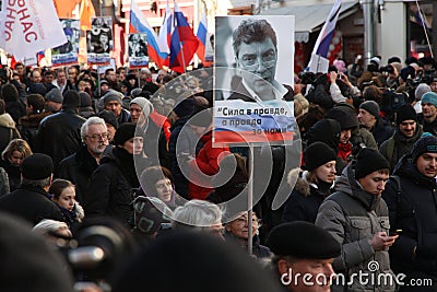 Politic action Russia crowd Editorial Stock Photo