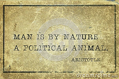 Political animal Aristotle Stock Photo