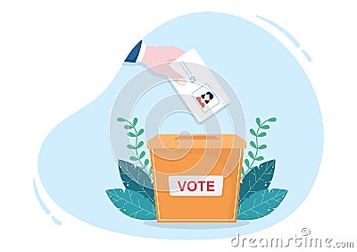 Political Candidate Illustration with Debates Concept for Promotion, Election Campaign, Active Discussion and Get Votes Vector Illustration