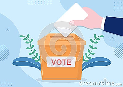 Political Candidate Illustration with Debates Concept for Promotion, Election Campaign, Active Discussion and Get Votes Vector Illustration