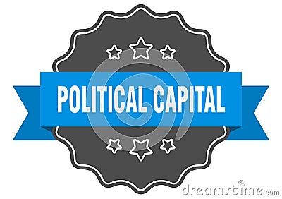 political capital label Vector Illustration